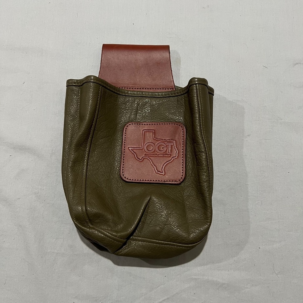 Blake Jones Designs Mens Green Brown Pebbled Leather Opp Game Their Utility Bag